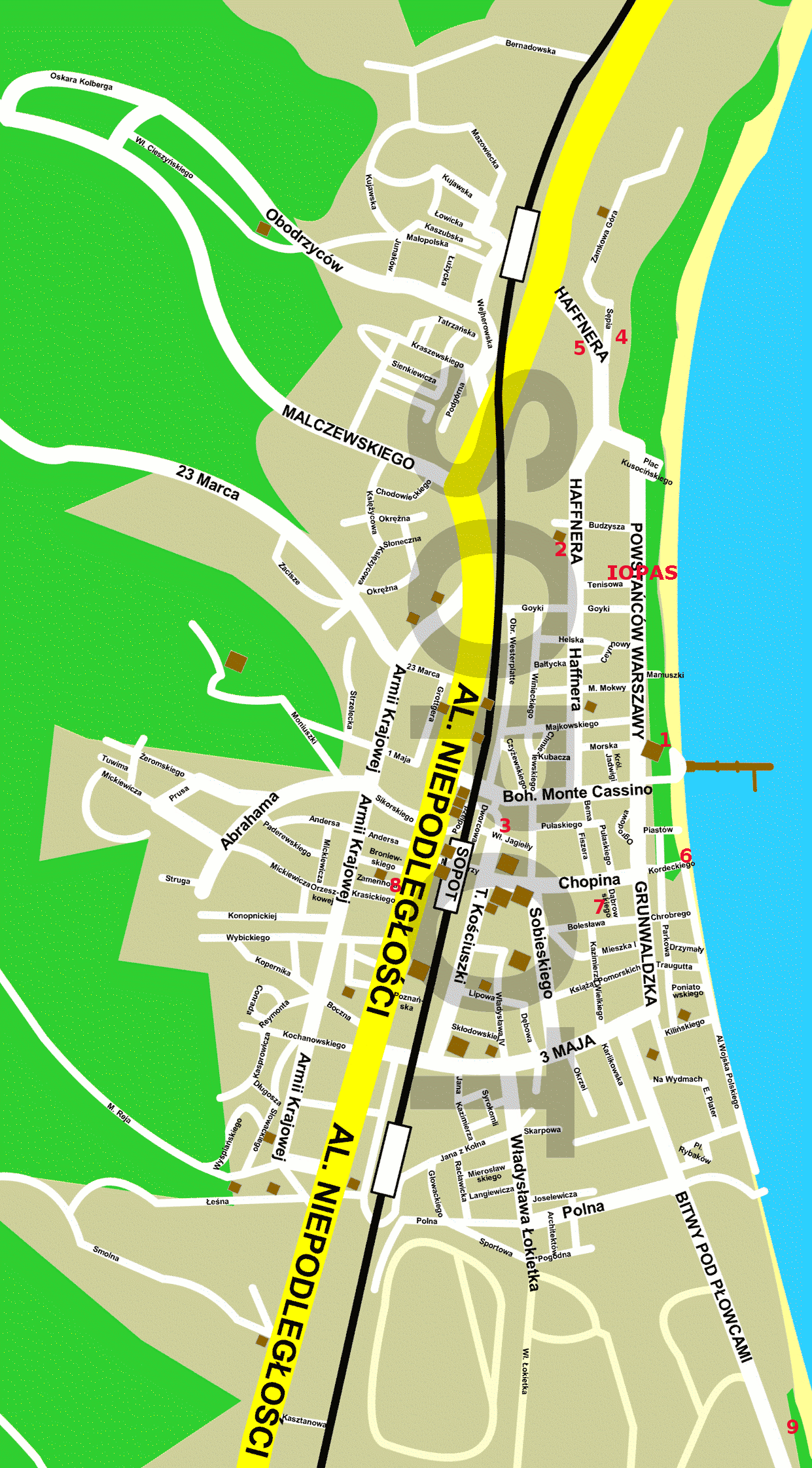 Map of Sopot